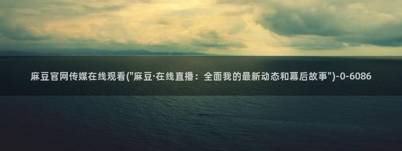 艾秋麻豆果冻传媒官网