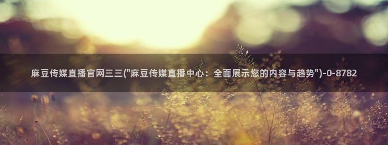 麻豆传媒官网幻